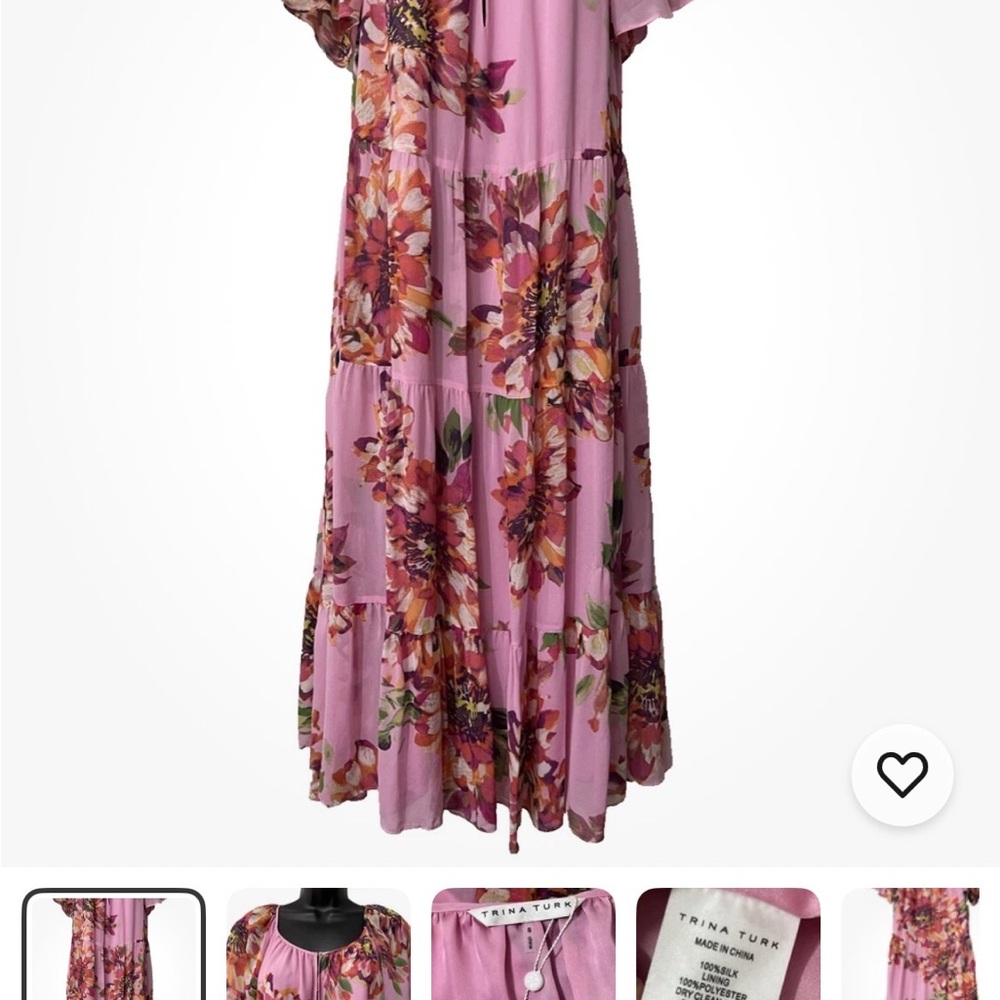 Trina Turk pink chiffon, new with tags